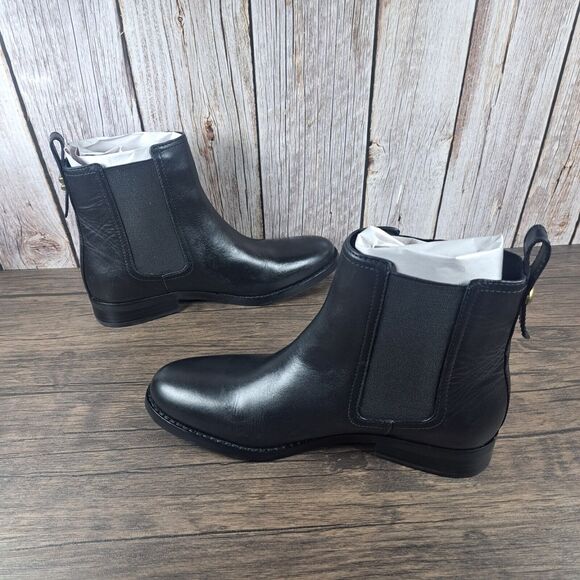 Coach Maeve CN143 Slip On Black Leather Bootie Women's Sz 7.5 B - Picture 5 of 9